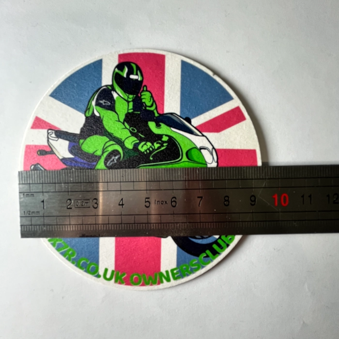 9.5cm UK FLAG GREEN ZX7r Cardboard Coasters
