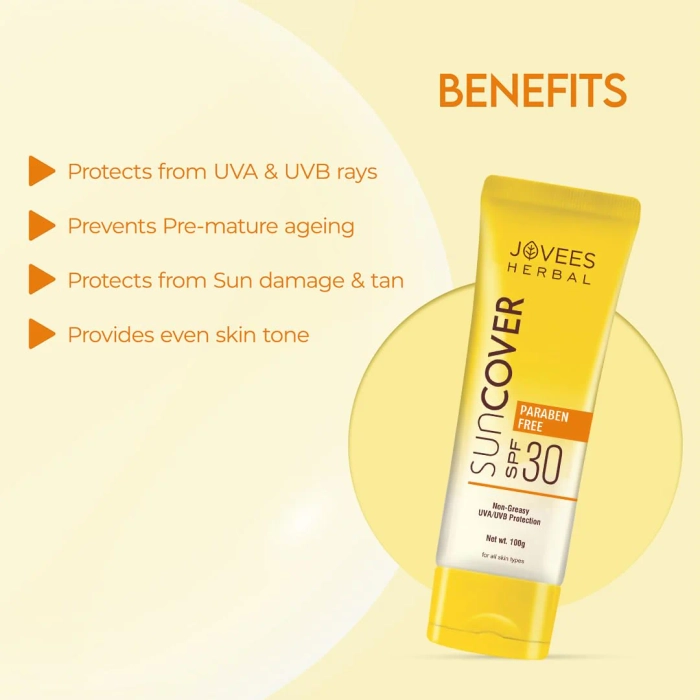 Jovees Sandalwood Natural Sun Cover SPF 30 | UVA/UVB Protection