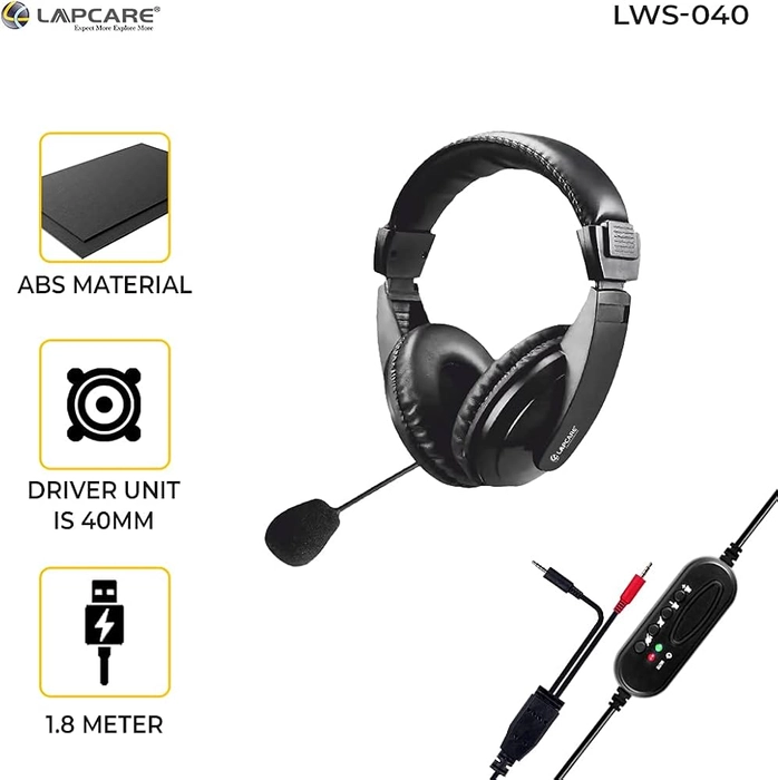 Stereo Headset LWS-040 Headphone with Flexible Mic