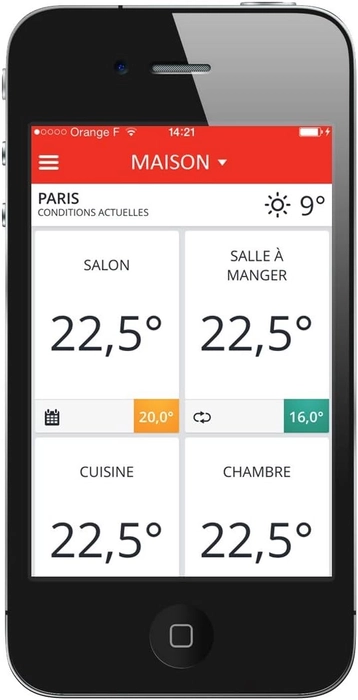 Honeywell Home THR99C3112 evohome Thermostat intelligent WiFi avec relais de commande chaudière sans fil et 2 têtes de radiateur sans fil, blanc (4 pièces)