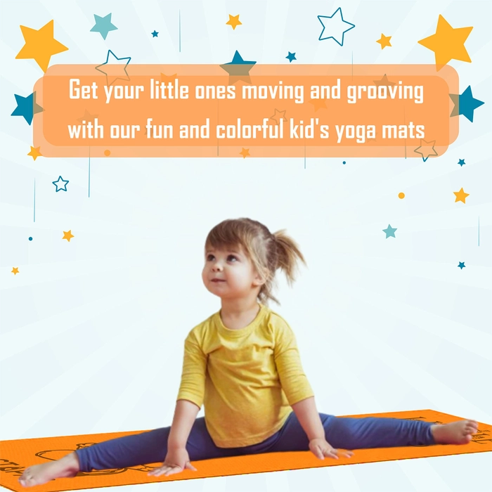 Yogtapas lion kids yoga mat orange ( 2x4 feet) 4mm