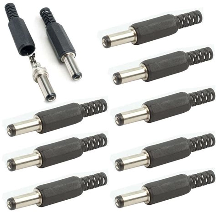 Dc jack connector Male 2.1mm x 5.5mm (Pack of 2)