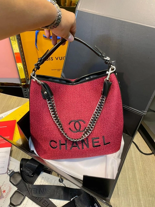 Chanel Large Hobo Bag with Chain Detail