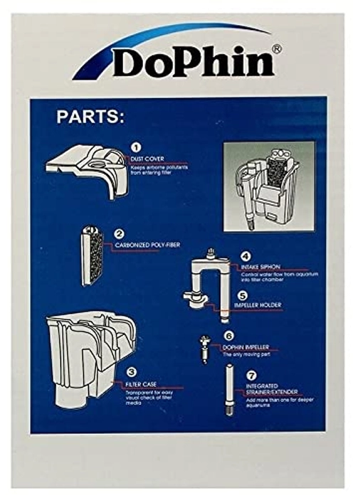 Dophin H100 Power Silent Filter | Power : 3 Watt | Output : 350L/Hr