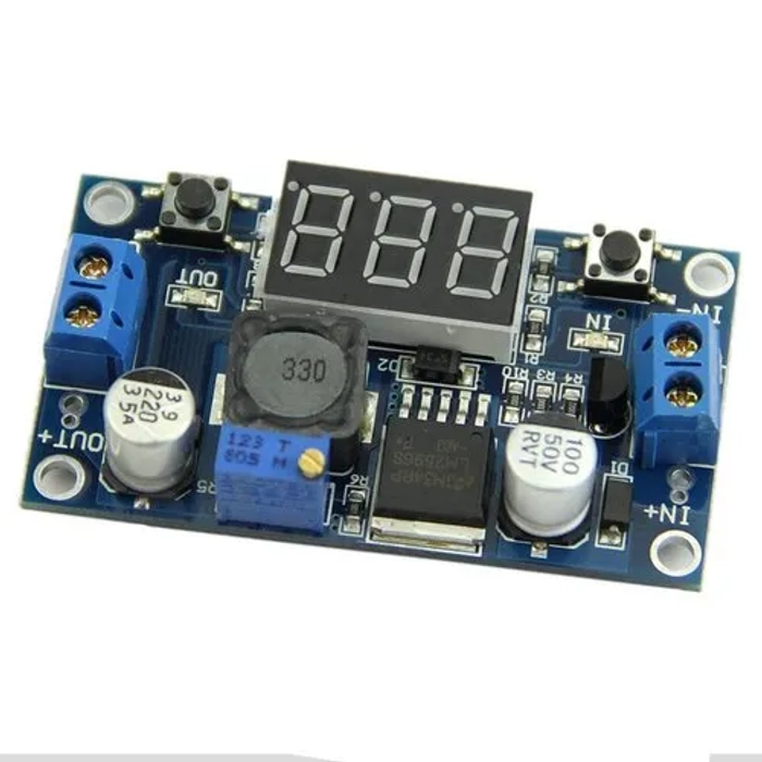 LM2596 2A Buck Step-down Power Converter Module DC 4 ~ 40 to 1.3-37V LED Voltmeter