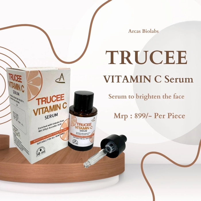 Trucee Vitamin C Face Brightening Serum With Kakadu Plum, 10% Ascorbic Acid | Best Serum For Acne-Prone Skin | For All Skin Types- 30ml