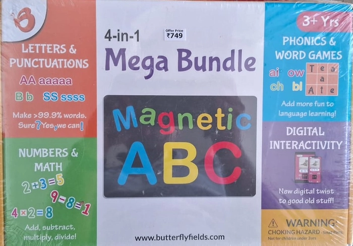 Magnetic A B C  - Mega Bundle ; 4 in 1 ; 3+ Years