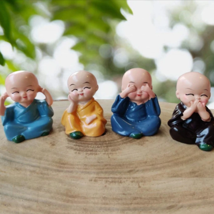 Garden Miniature Monks (Set of 4 Monks)