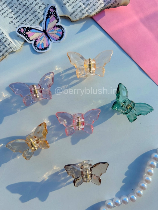 Butterfly Crystal mini Clutcher - Berry Blush