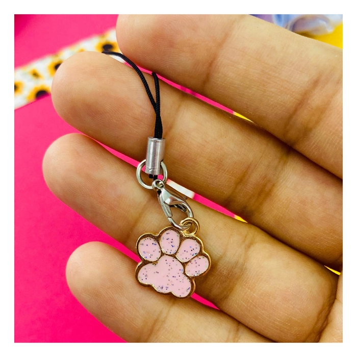 Paw sparkle phone charm (baby pink)