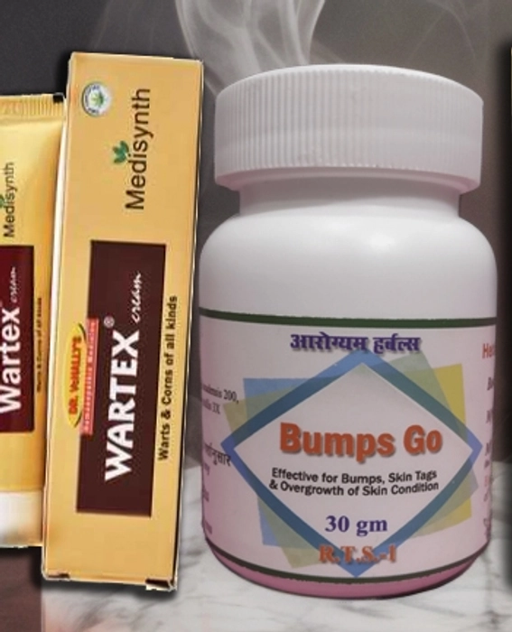 Bumps Go tablet + Kanchnar Guggulu tab + Wartex Cream - Pack of 3 Medicine