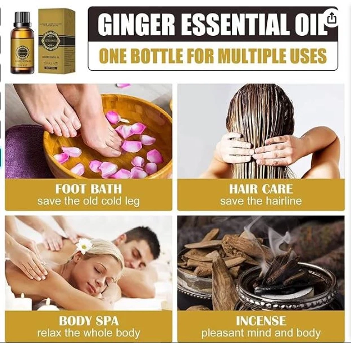 3 IN 1 BELLY DRAINAGE GINGER OIL: LYMPHATIC DRAINAGE GINGER