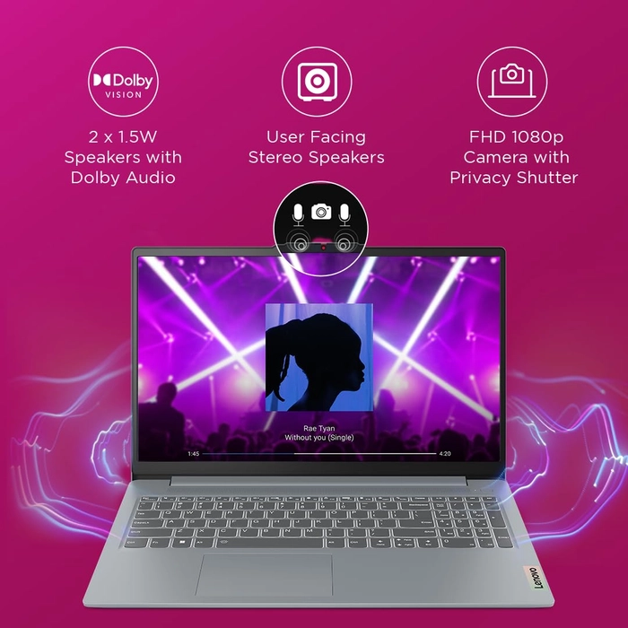 Lenovo IdeaPad Slim 3 15IRU8 – Intel i3-1305U | 8GB RAM | 512GB SSD | 15.6" FHD | Arctic Grey | Win 11 Home,82X70033IN
