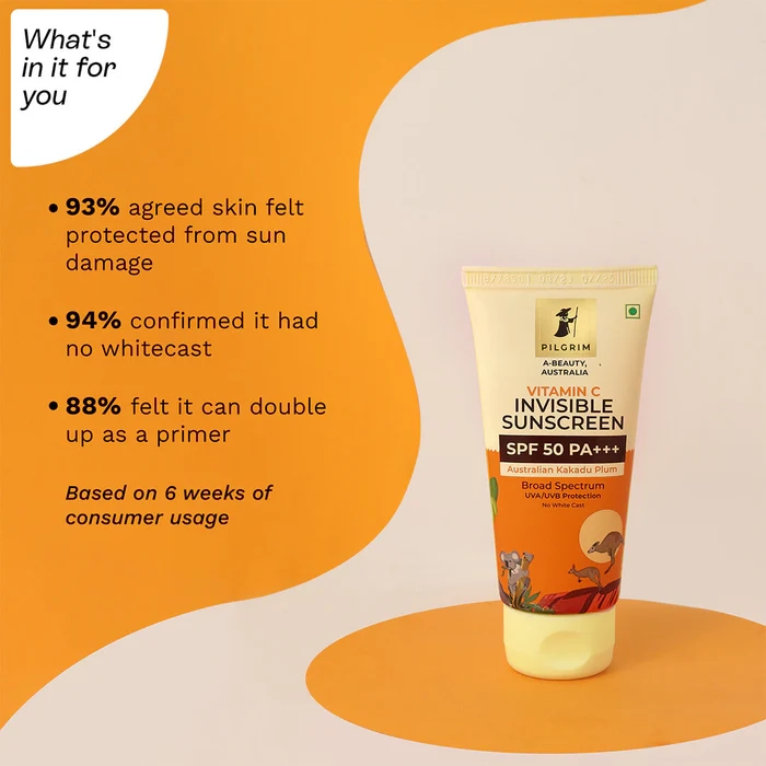 VITAMIN C Invisible Sunscreen SPF 50 PA+++ Australian Kakadu Plum