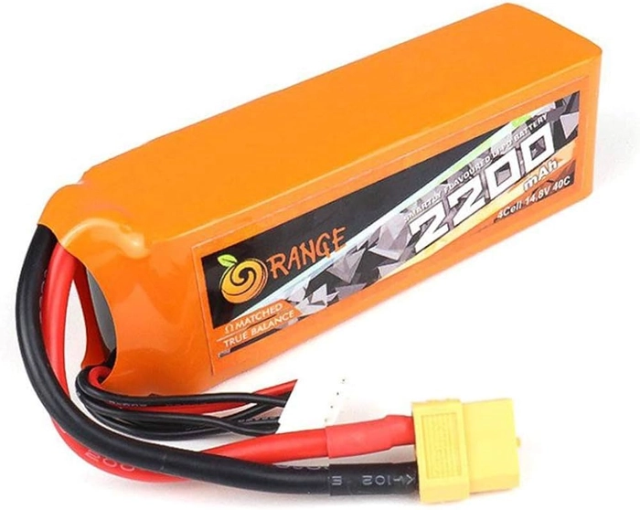 Orange 2200mah 4S 40C/80C Lithium Polymer Battery Pack (LiPo)