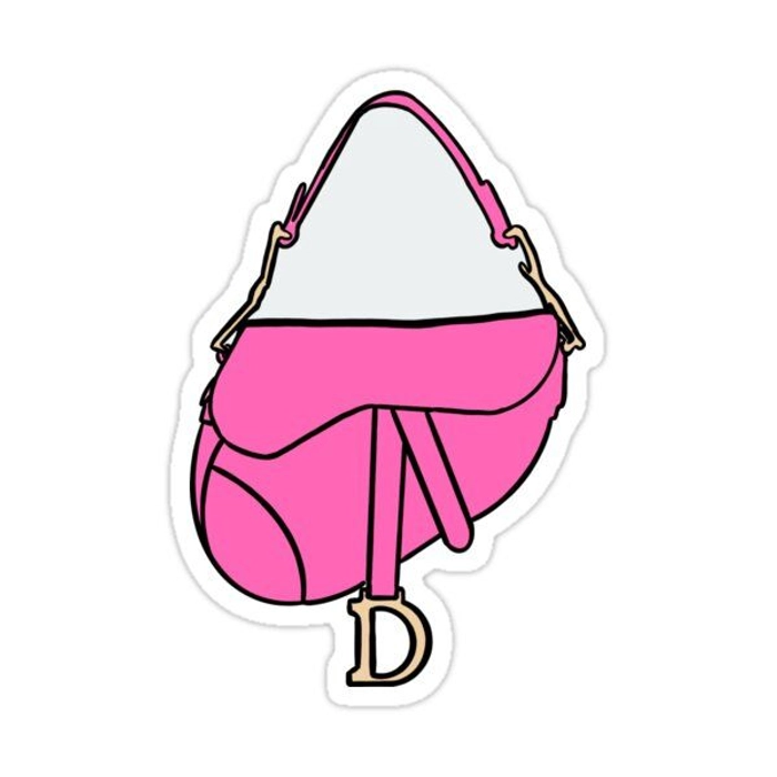 Dior purse sticker (Pink)