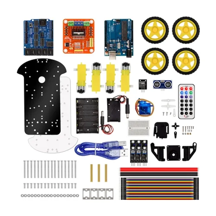 Multi-Functional 4WD Robot Car Chassis Kits UNO R3 For Robot Car Assembly