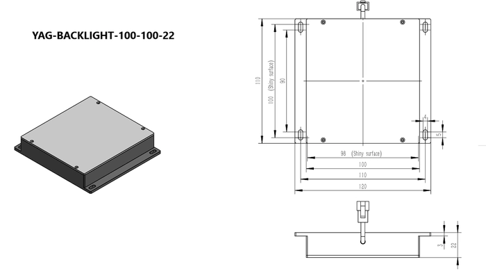 YAG-BACKLIGHT-100-100-22-F