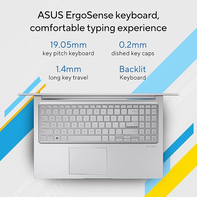 ASUS Vivobook 15, 15.6" FHD , Intel Core i3-1315U, (16GB RAM/512GB SSD/Intel® UHD/Win 11/M365 Basic (1Year)*/Office Home 2025/Cool Silver/1.70 kg), X1504VA-NJ2324WS