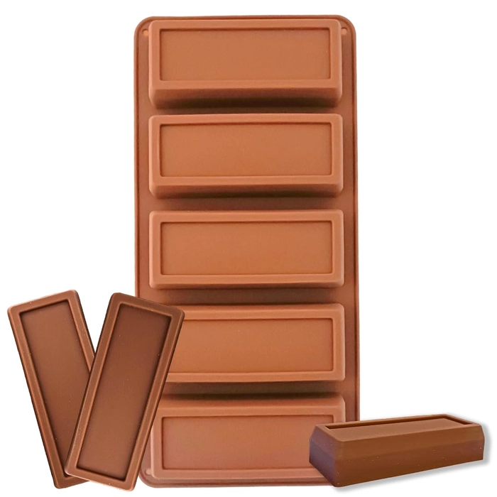 5 Cavity Rectangle deep Chocolate bar Mould deep Dubai Chocolate kunafa Protien Bar