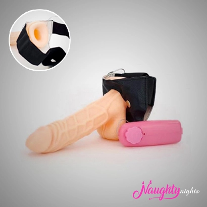 Strapon dildo with vibrantor