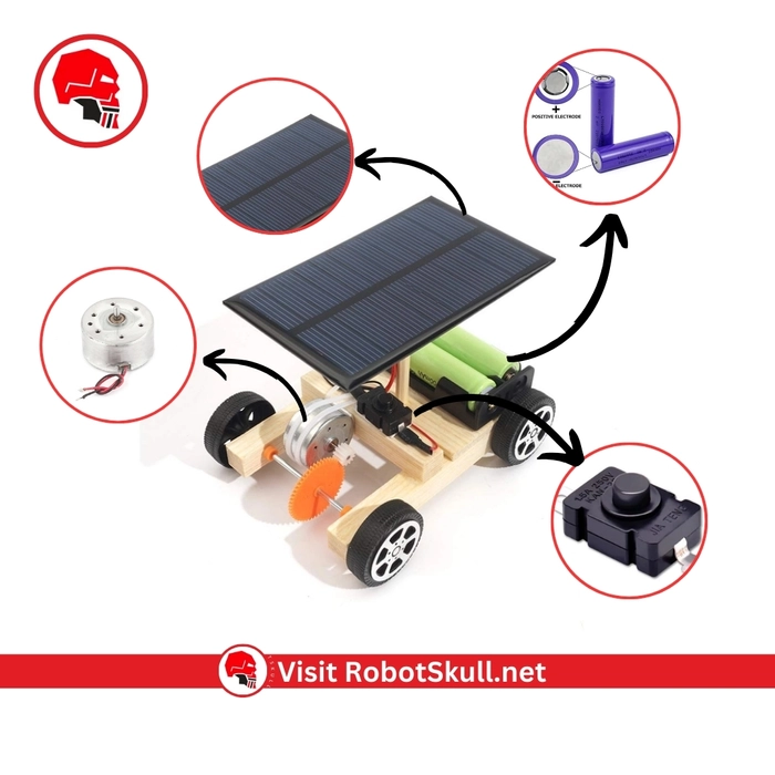 Wooden Solar Wireless Car DIY Kit - Build Your Own Car