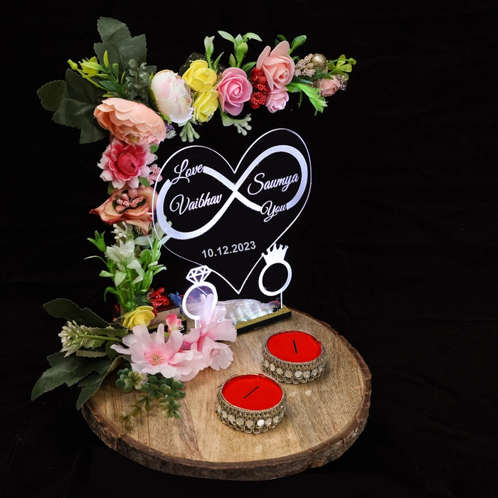 Unique Palette Personalized Engagement Wedding Ring Platter | Wedding Ring  Platter | Marriage Décor | Engagement Tray (Pink Platter): Buy Online at  Best Price in Egypt - Souq is now Amazon.eg