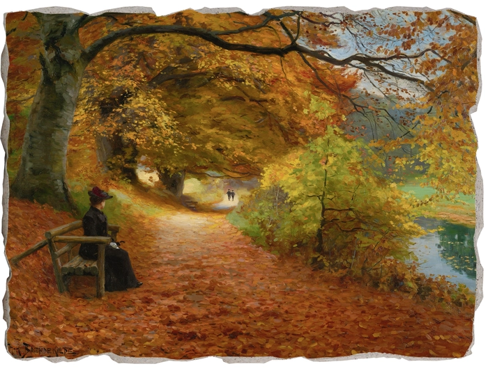 Hans Anderson Brendekilde, Sentiero boschivo in autunno