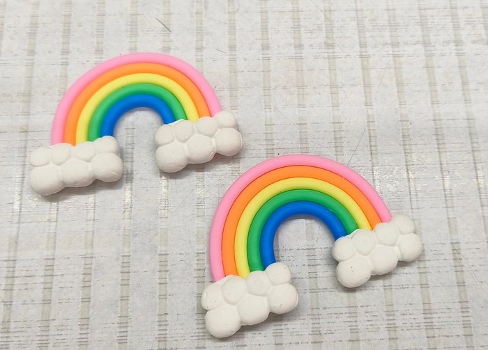 2PCs Mini rinbow cake topper