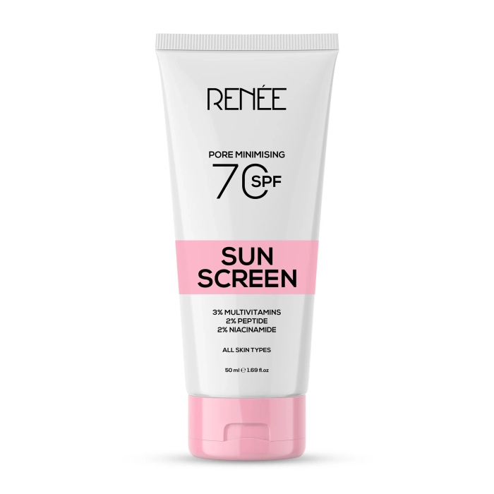 RENEE Pore Minimising Sunscreen SPF 70 with 3% multivitamins, 2% Peptides and 2% Niacinamide