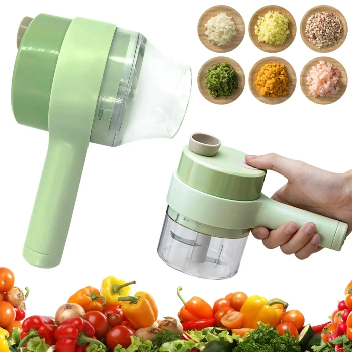 4 IN 1 MULTI-FUNCTIONAL PORTABLE ELECTRIC VEGETABLE CUTTER SET