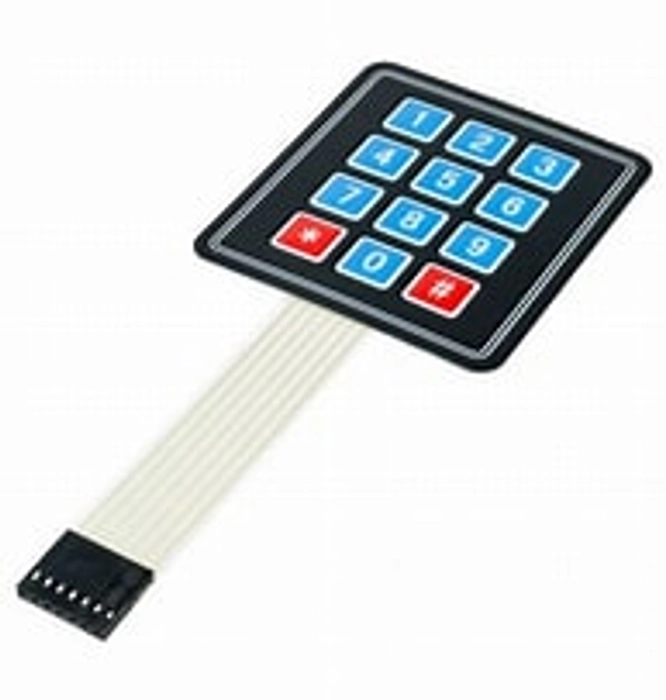 4 x 3 Matrix 12 keys Membrane Switch Keypad