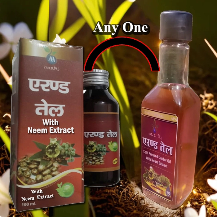 Erand Tail (Castor Oil) with Neem Extract medical formulation for Better skin- 100ml by Aparna Herbal