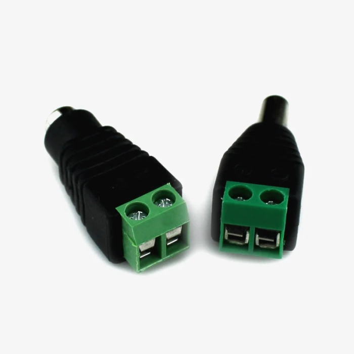 Male + Female 2.1*5.5mm for DC Power Jack Adapter Connector Plug For CCTV Camera