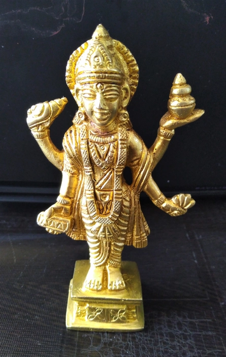 Brass Dhanvantri ji Statue (Middle Size)