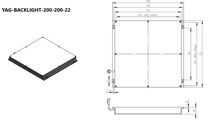 YAG BACK LIGHT 200-200-22-W
