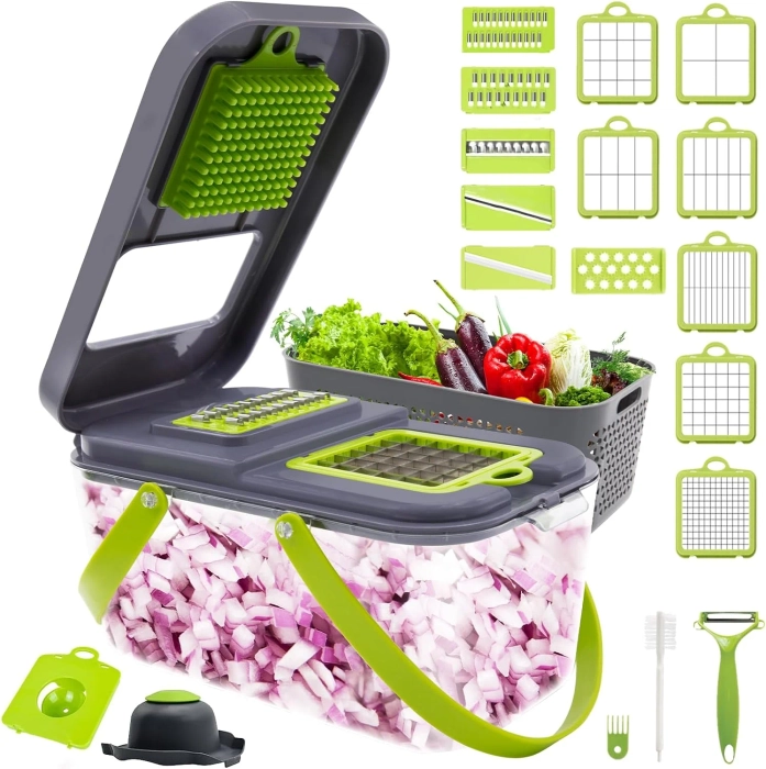 22 PCS VEGETABLE DICER ONION CHOPPER AND FRUITS CUTTER