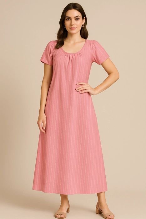Pure Cotton Printed Ankle-Length Nighty