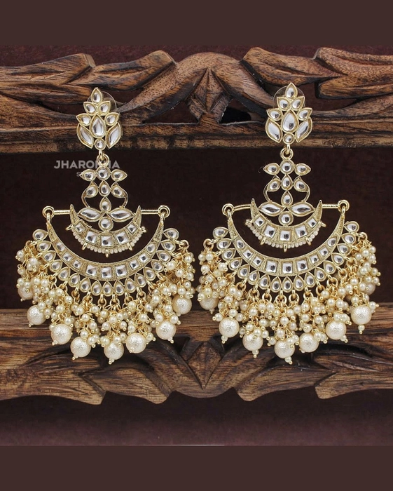 Kundan Earrings/polki/ Kundan Chandbali/ Indian Earrings/ Pearl Earrings  /pakistani Earrings / Bollywood Earrings /kundan Jewelry - Etsy
