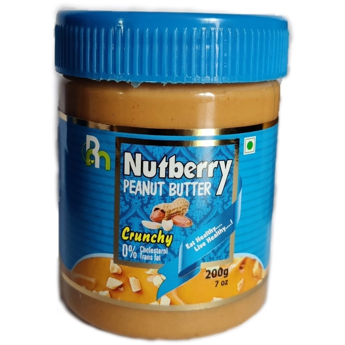 Nutberry Peanut Butter crunchy combo pack of 2 200gm jar (regular, 200gm) | Vegan | Cholesterol Free | No Hydrogenated Oil | Zero Trans-Fat