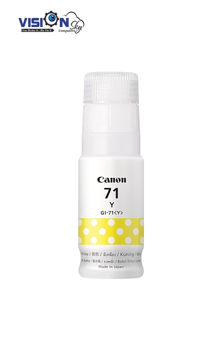 Canon PIXMA GI71Y Yellow Ink bottlefor G1020,G2020,G3020,G2060,G3060, G1737,G2770,G3770,G4770, G1730,G2730,G3730