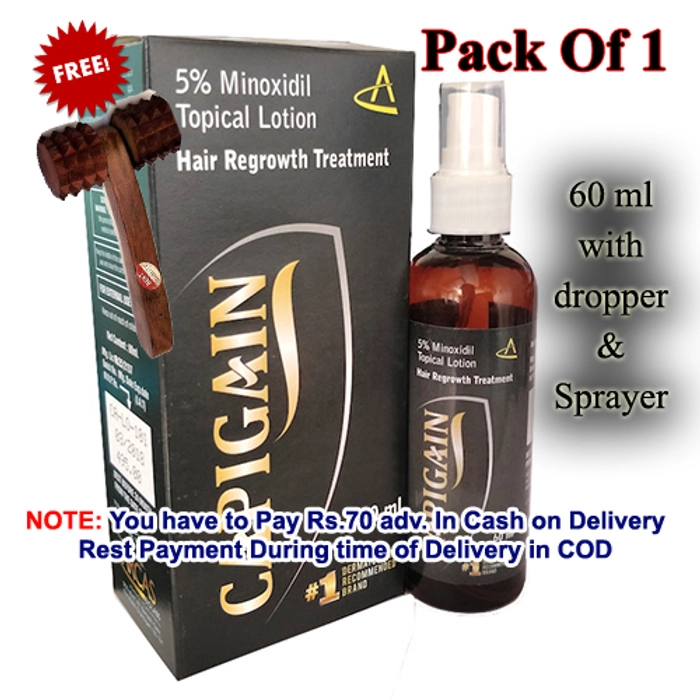 CAPIGAIN MINOXIDIL 5% Hair Treatment Formula | Reduce Hair Fall & Promotes Healthy Hair Growth