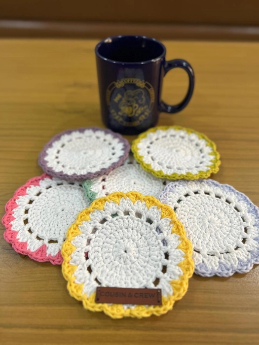 Threaded Sips Crochet Coasters