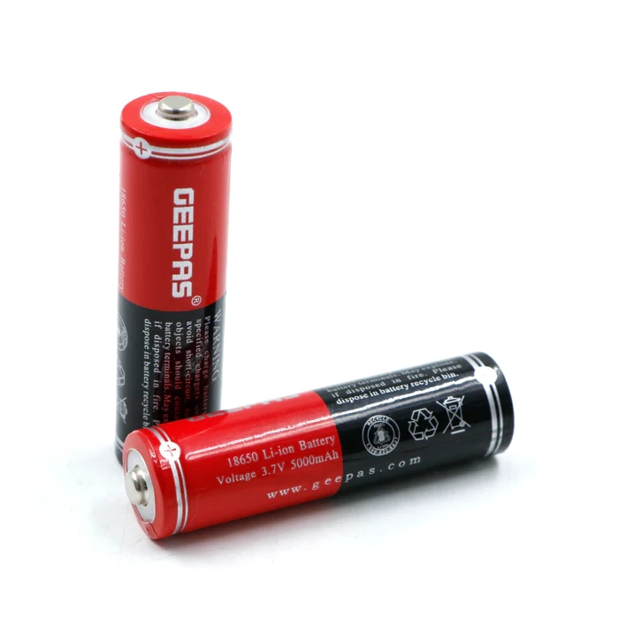 Geepas: 5000mAh 3.7V 18650 Cell Li-ion Rechargeable Battery