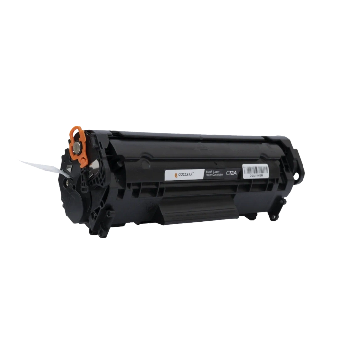 Coconut 12A Laser Toner Cartridge – Black | Compatible with HP 12A (Q2612A) | Page Yield: Up to 1500 Pages | Easy to Refill