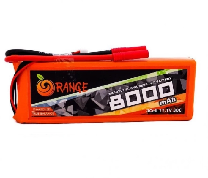 Orange 8000mAh 3S 30C/60C Lithium polymer battery Pack (LiPo)