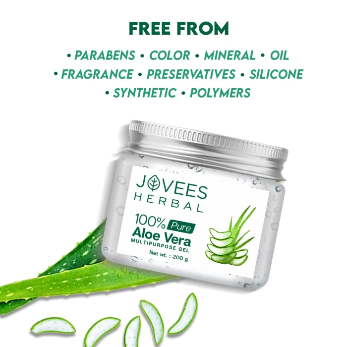 Jovees 100% Pure Aloe Vera Multipurpose Gel | For Face, Skin & Hair