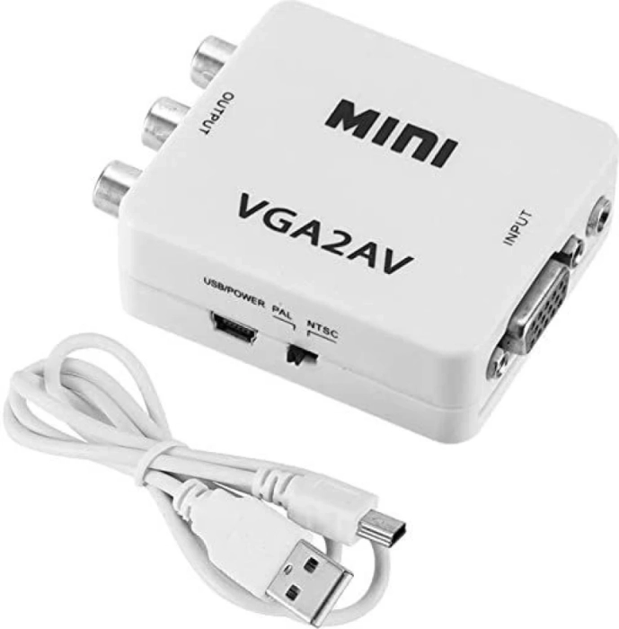 VGA to AV Converter VGA to RCA Composite Adapter with Audio PC to TV