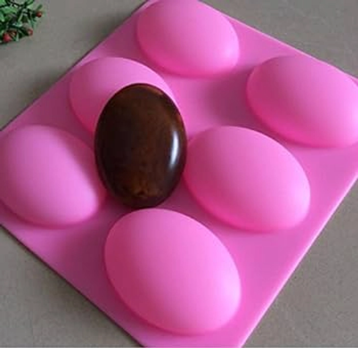 6 Cavity Non Stick Egg Shape Soap Mold