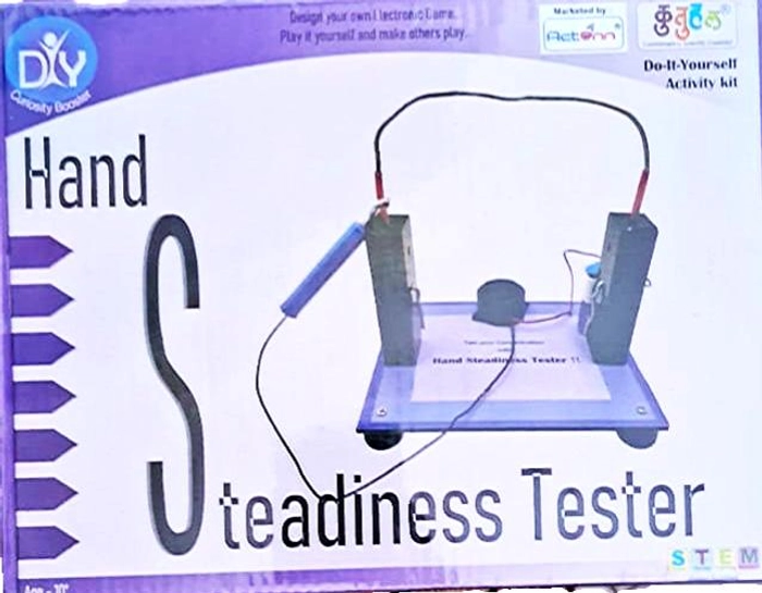 Hand Steadiness Tester Making Kit | Fun learning DIY activity. Concentration Test Puzzle. Do It Yourself .